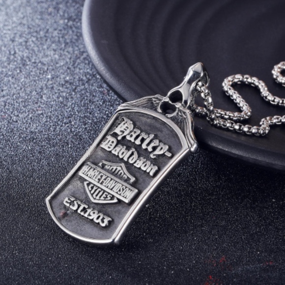 harley davidson dog tags necklace